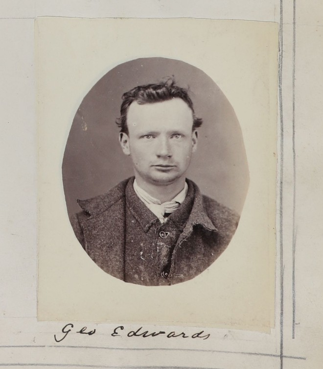 photograph of a young man with Geo Edwards written underneath the image.