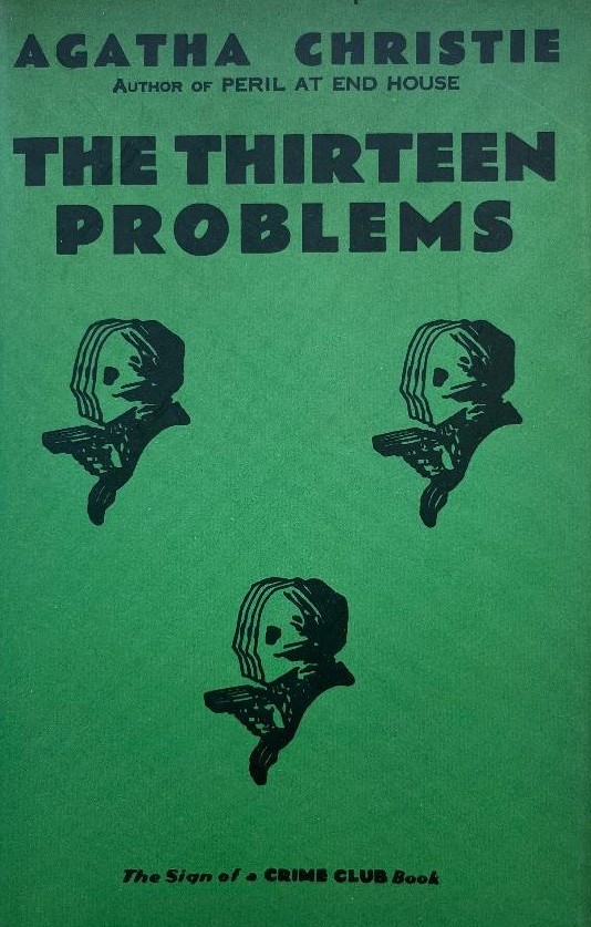 cover for the hardback copy of The Thirteen Problems published in 1932